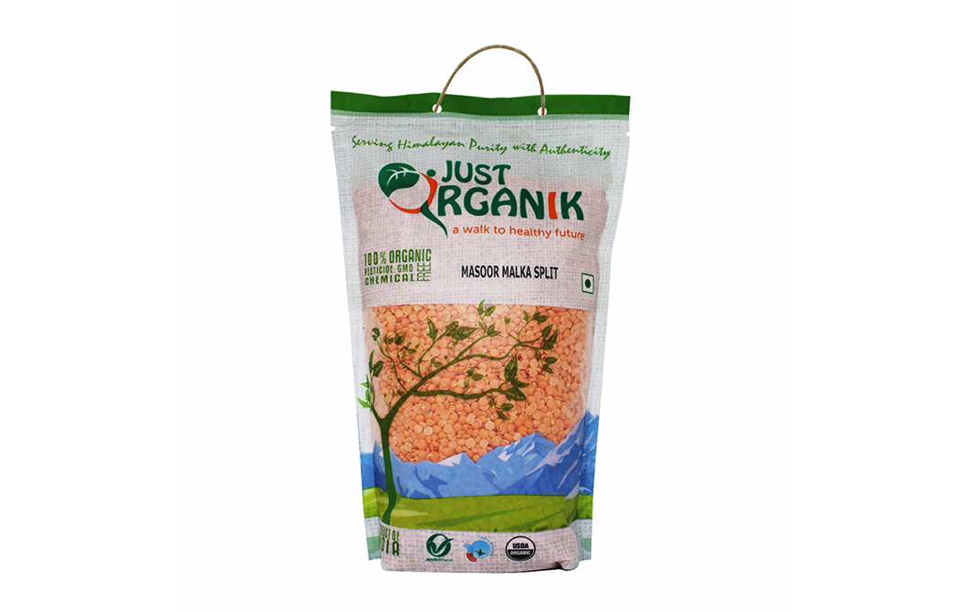 Just Organik Masoor Malka Split   Pack  1 kilogram